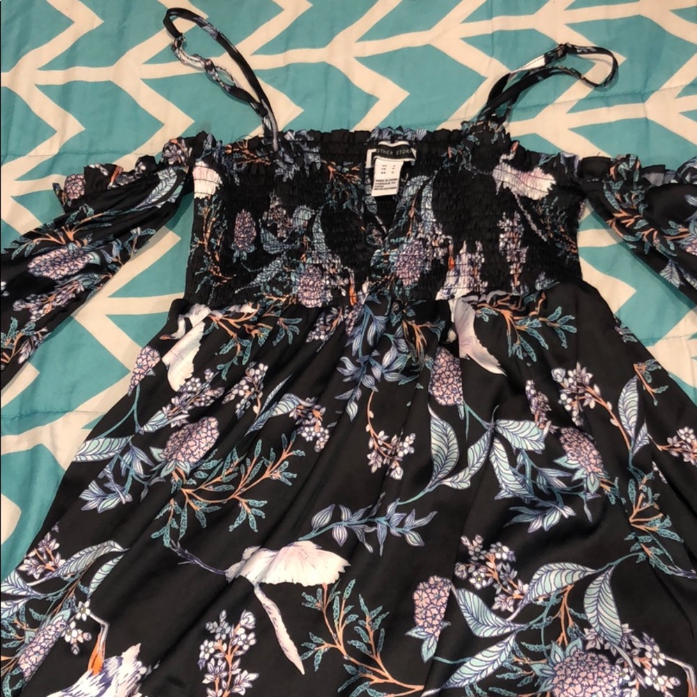 a nice floral black dress